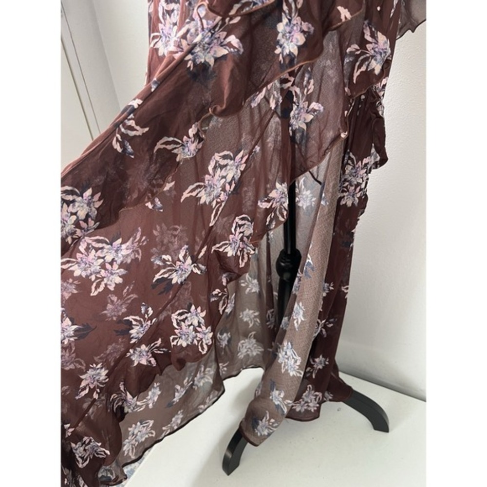 Free People Stop And Stare Maxi Slip Chocolate Combo Size Large Floral‎ - Picture 6 of 13